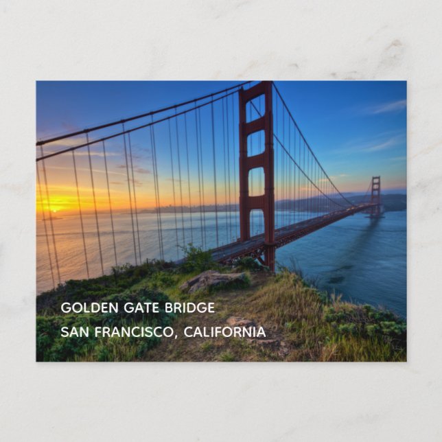 Golden Gate Bridge Postcard Postkarte (Vorderseite)