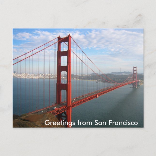 Golden Gate Bridge Postkarte (Vorderseite)