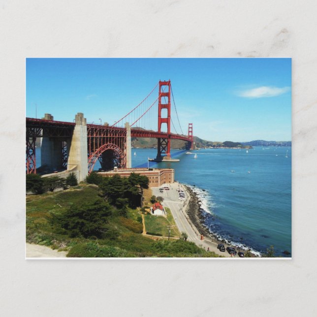 Golden Gate Bridge Postkarte (Vorderseite)