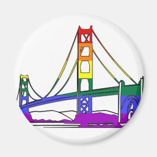 Golden gate bridge-Regenbogen-Stolz Magnet