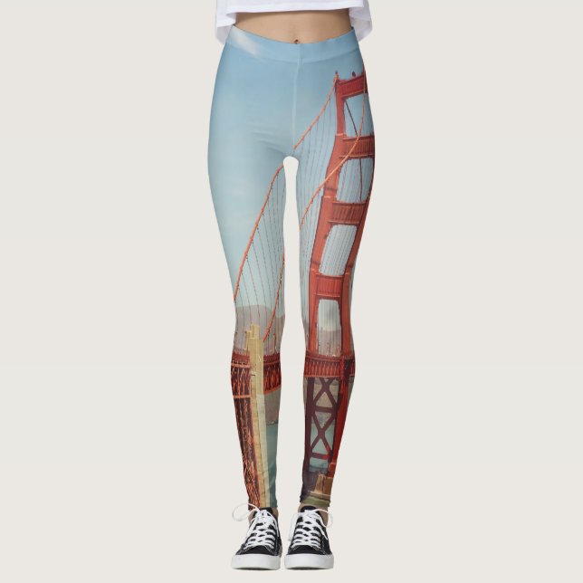 Golden Gate Bridge: Retro-Filter Leggings (Vorderseite)