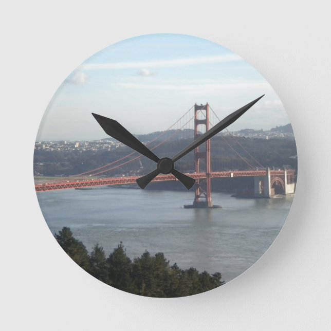 Golden Gate Bridge Runde Wanduhr (Vorderseite)