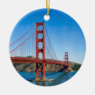Golden Gate Bridge San Francisco Aquarell Keramik Ornament