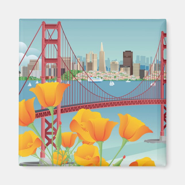 Golden Gate Bridge | San Francisco, CA Magnet (Vorne)