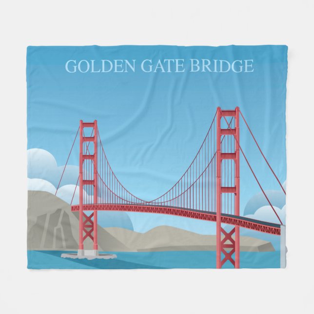 Golden gate bridge | San Francisco Fleecedecke (Vorderseite (Horizontal))