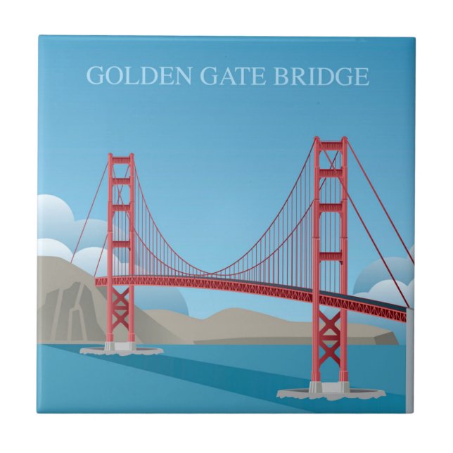 Golden gate bridge | San Francisco Fliese (Vorderseite)