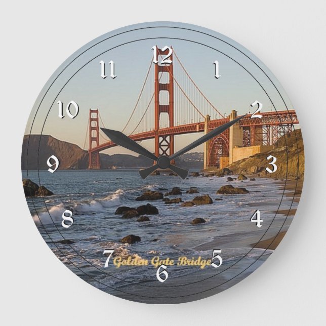 Golden Gate Bridge, San Francisco Große Wanduhr (Vorderseite)
