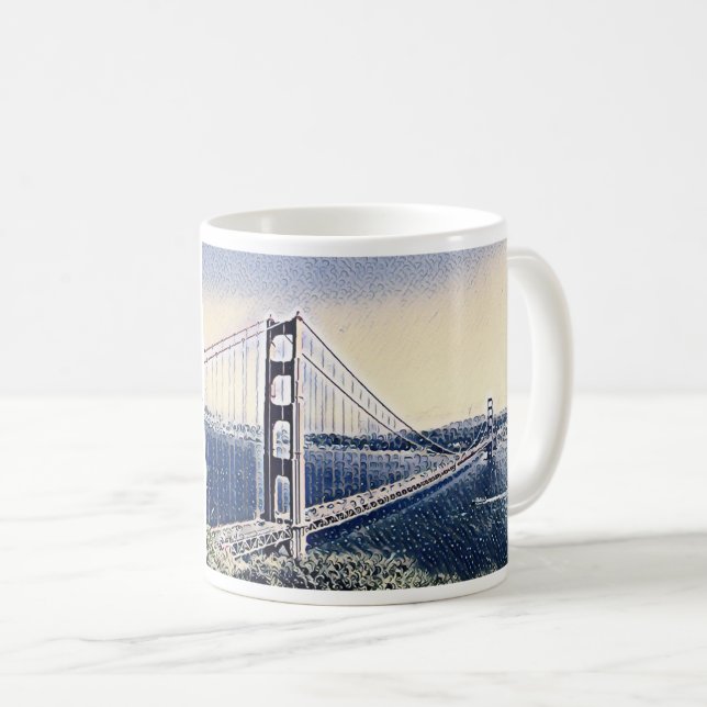 Golden Gate Bridge San Francisco Kaffeetasse (VorderseiteRechts)