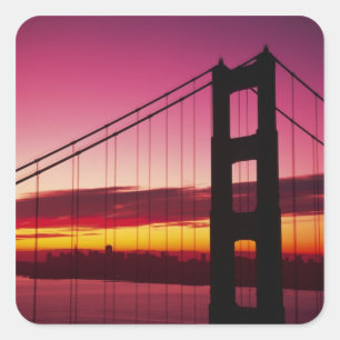Golden Gate Bridge, San Francisco, Kalifornien, 6 Quadratischer Aufkleber