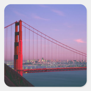 Golden Gate Bridge, San Francisco, Kalifornien, 7 Quadratischer Aufkleber