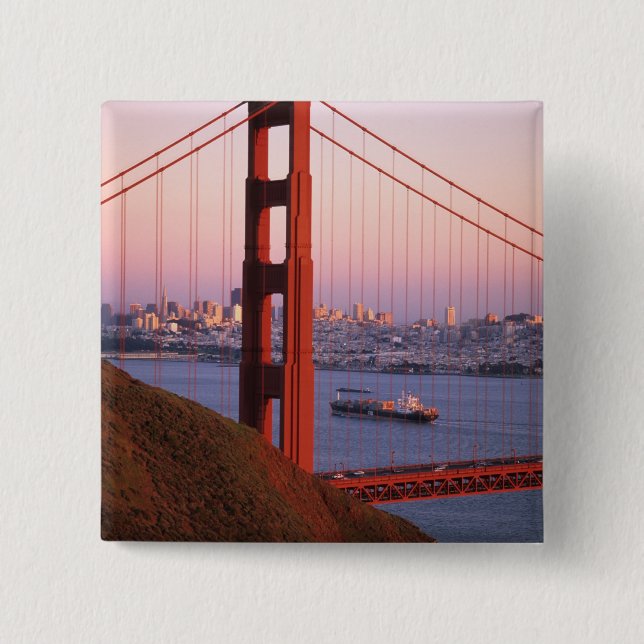 Golden Gate Bridge San Francisco, Kalifornien Button (Vorderseite)