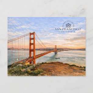 Golden Gate Bridge, San Francisco Kalifornien Feiertagspostkarte