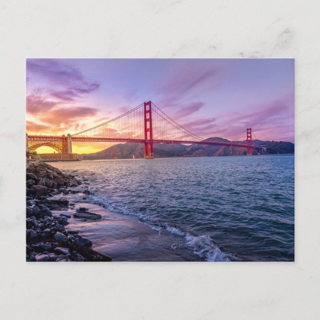 GOLDEN GATE BRIDGE, SAN FRANCISCO, KALIFORNIEN POSTKARTE (Vorderseite)