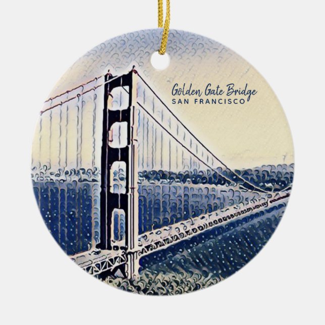 Golden Gate Bridge San Francisco Keramik Ornament (Vorne)