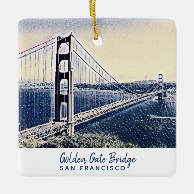 Golden Gate Bridge San Francisco Keramikornament (Vorderseite)