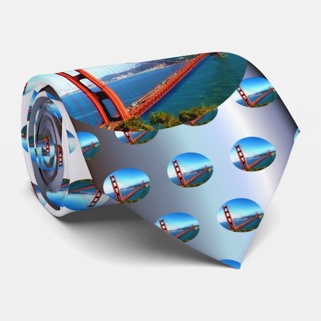 Golden Gate Bridge - San Francisco Krawatte (Gerollt)