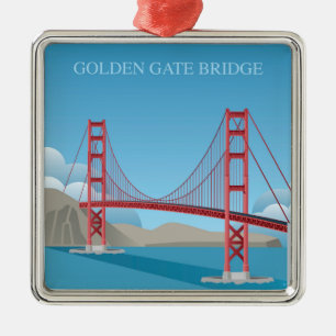 Golden gate bridge   San Francisco Ornament Aus Metall
