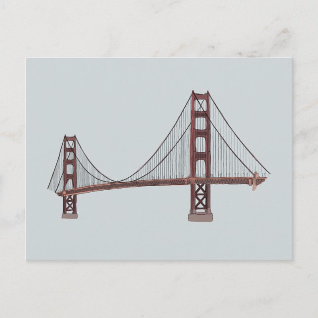 Golden Gate Bridge - San Francisco - Postcard Postkarte (Vorderseite)
