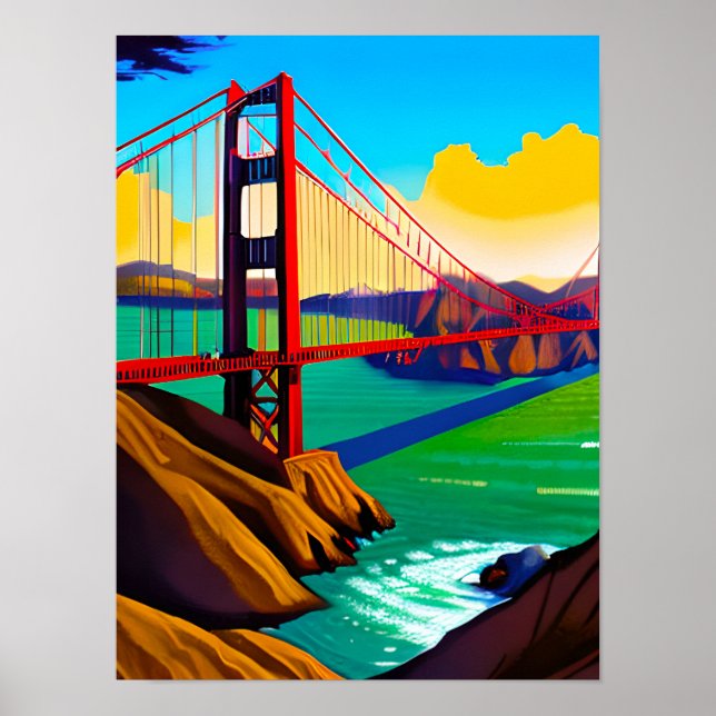 Golden Gate Bridge, San Francisco Poster (Vorne)