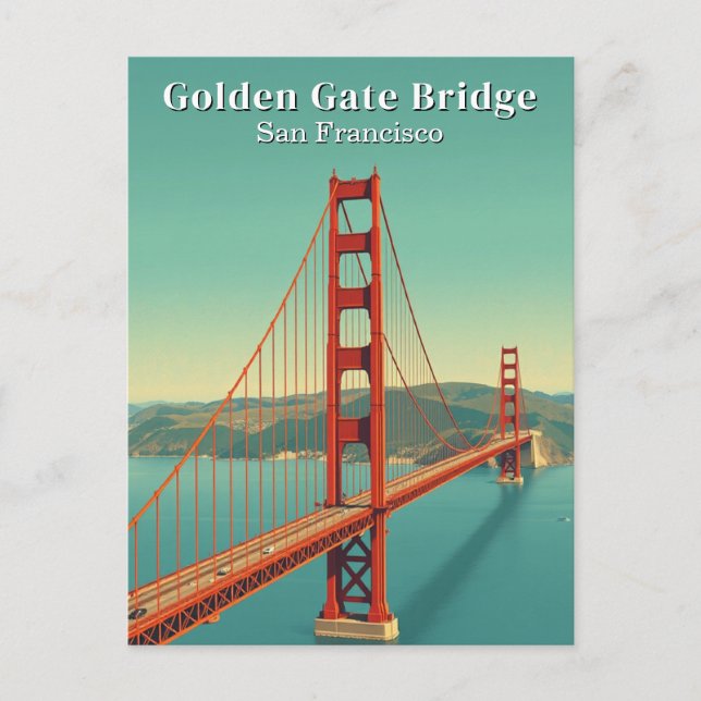 Golden Gate Bridge San Francisco Postkarte (Vorderseite)