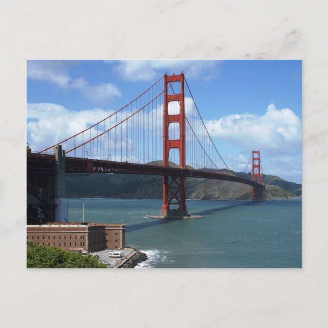 Golden Gate Bridge, San Francisco Postkarte (Vorderseite)