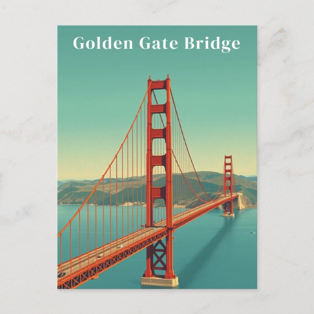 Golden Gate Bridge San Francisco Postkarte (Vorderseite)
