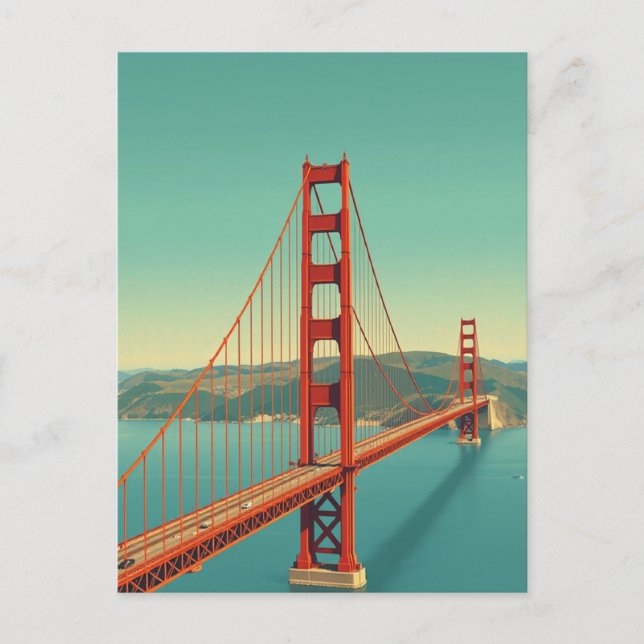 Golden Gate Bridge San Francisco Postkarte (Vorderseite)