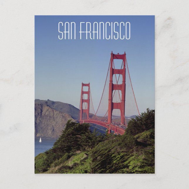 Golden Gate Bridge, San Francisco Postkarte (Vorderseite)