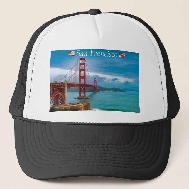 Golden Gate Bridge San Francisco Truckerkappe (Vorderseite)