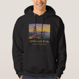 Golden Gate Bridge San Francisco Vintage Malerei Hoodie