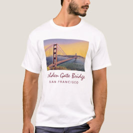 Golden Gate Bridge San Francisco Vintage Malerei T-Shirt