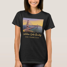 Golden Gate Bridge San Francisco Vintage Malerei T-Shirt