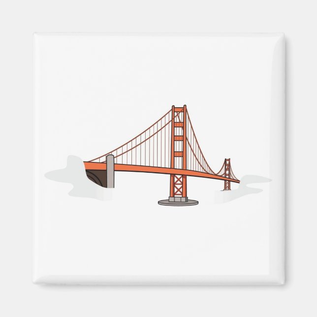 Golden Gate Bridge San Francisco Zielort Magnet (Vorne)