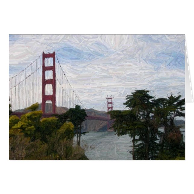 Golden gate bridge-Skizze-Version (Vorderseite (Horizontal))