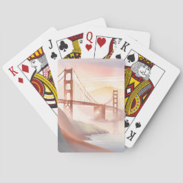 Golden Gate Bridge | Sonnenaufgang Schöne Wasserfa Spielkarten