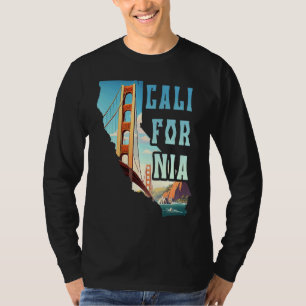 Golden Gate Bridge Souvenir San Francisco Karte vo T-Shirt