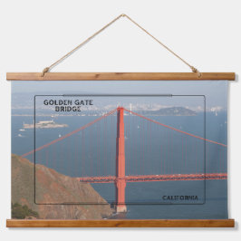 Golden Gate Bridge Splendor Wandteppich Mit Holzrahmen