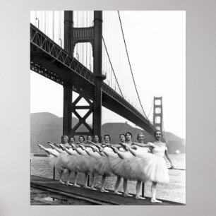 Golden gate bridge-Tänzer Poster