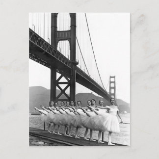 Golden gate bridge-Tänzer Postkarte