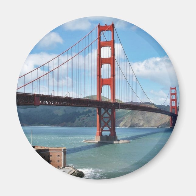Golden Gate Bridge und Fort Point in San Francisco Magnet (Vorne)