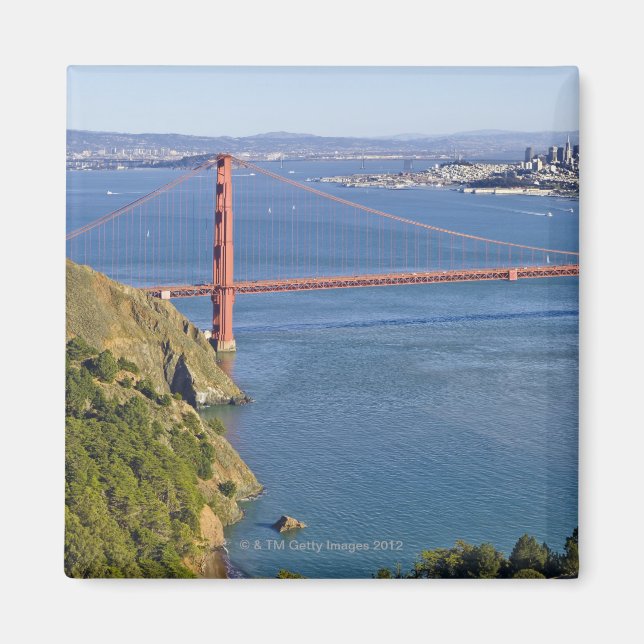 Golden Gate Bridge und San Francisco. 2 Magnet (Vorne)