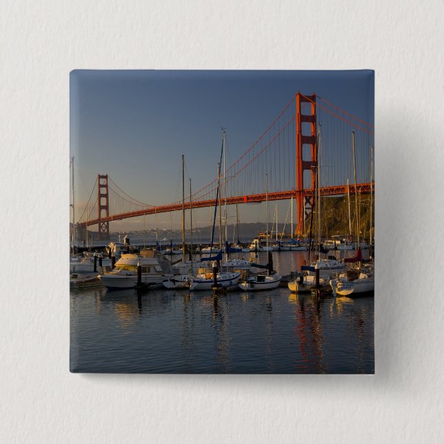 Golden Gate Bridge und San Francisco 4 Button (Vorderseite)