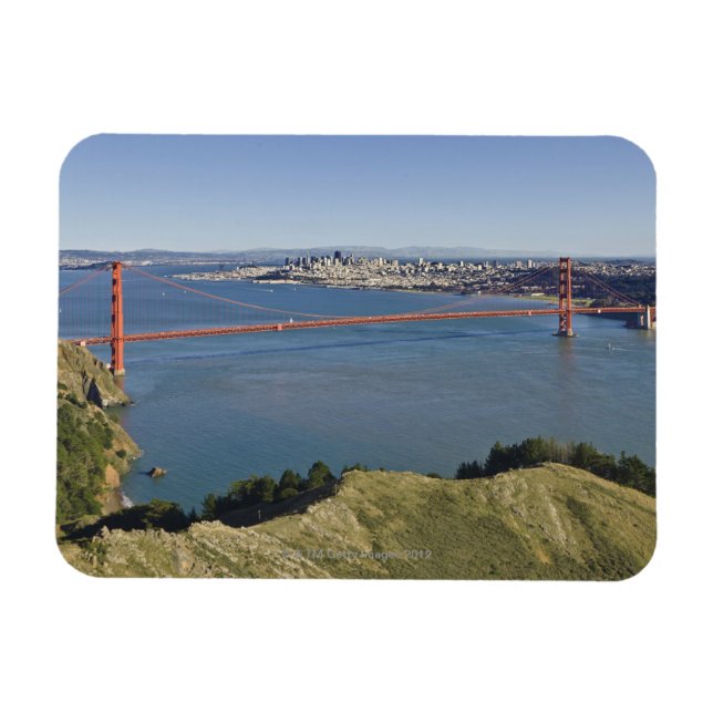 Golden Gate Bridge und San Francisco. 4 Magnet (Horizontal)