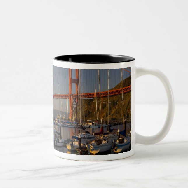 Golden Gate Bridge und San Francisco 4 Zweifarbige Tasse (Rechts)