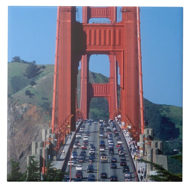 Golden Gate Bridge und San Francisco Bay Fliese (Vorderseite)