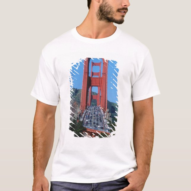 Golden Gate Bridge und San Francisco Bay T-Shirt (Vorderseite)