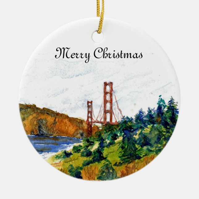 Golden gate bridge-Verzierung Keramik Ornament (Vorne)