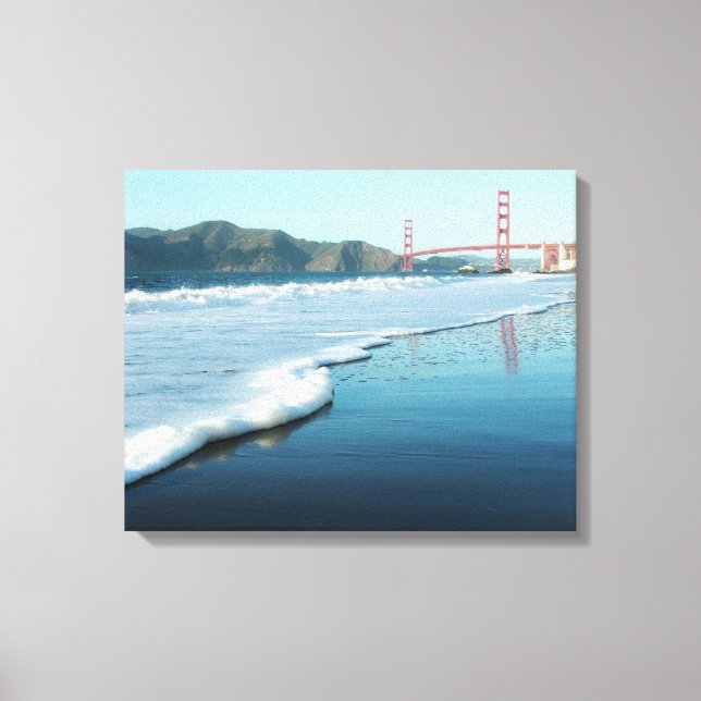 Golden Gate Bridge von Baker Beach Leinwanddruck (Vorderseite)