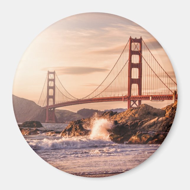 Golden Gate Bridge von Baker Beach Magnet (Vorne)