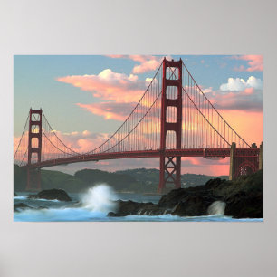 Golden Gate Bridge von Baker Beach Poster